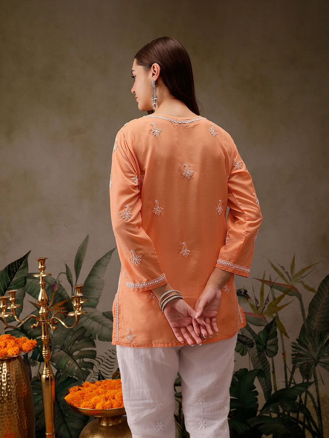 LabelChikankari Muslin Kurti Effortless Style with Handcrafted Embroidery