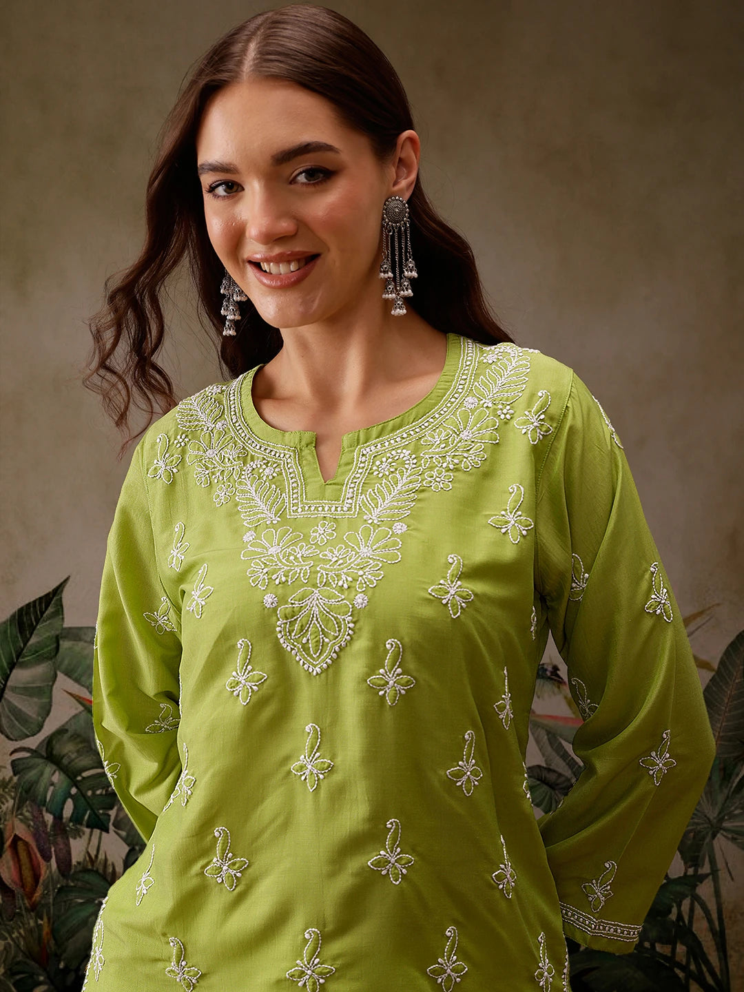 LabelChikankari Muslin Kurti Effortless Style with Handcrafted Embroidery