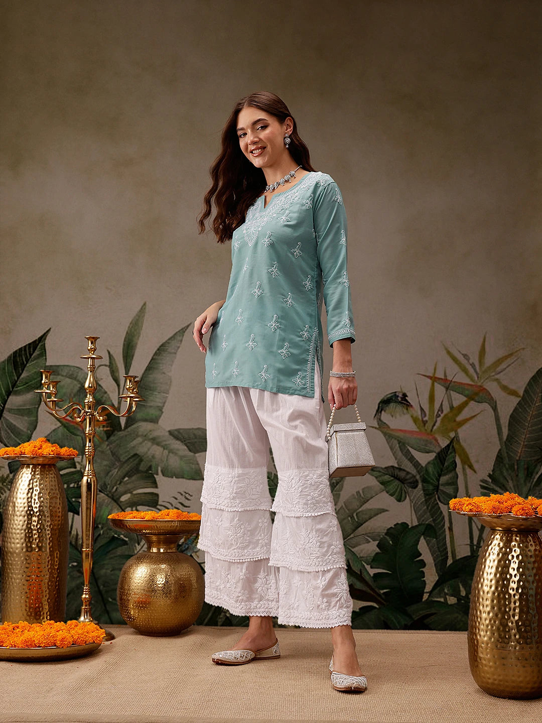 LabelChikankari Muslin Kurti Effortless Style with Handcrafted Embroidery