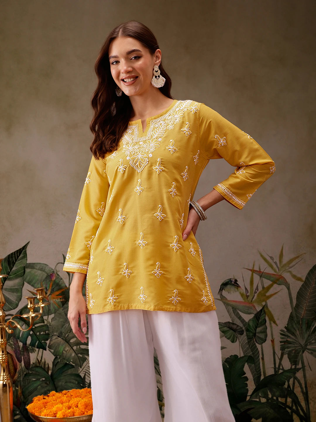 LabelChikankari Muslin Kurti Effortless Style with Handcrafted Embroidery