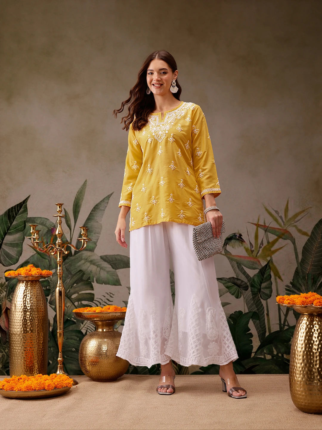 LabelChikankari Muslin Kurti Effortless Style with Handcrafted Embroidery