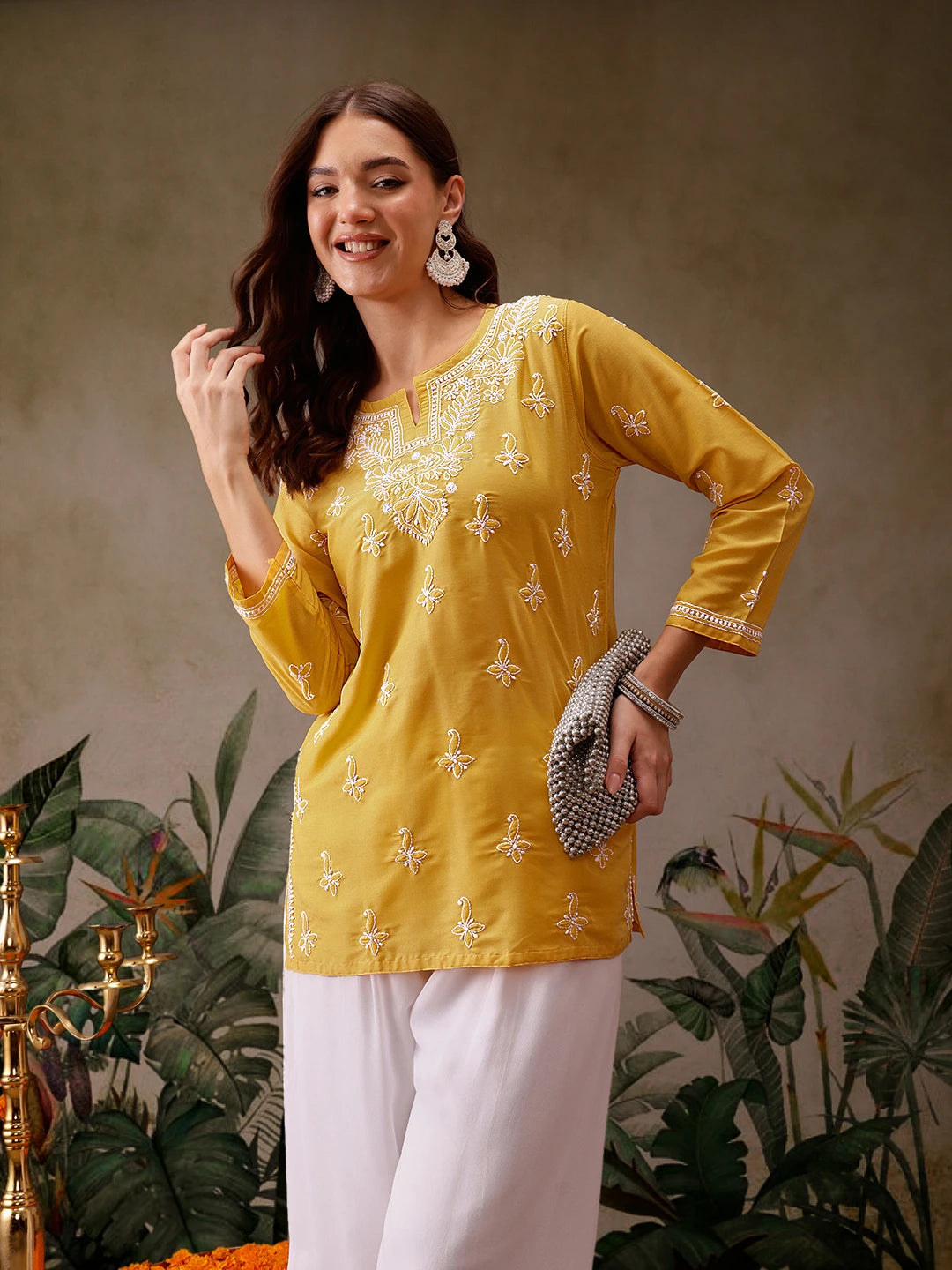 LabelChikankari Muslin Kurti Effortless Style with Handcrafted Embroidery