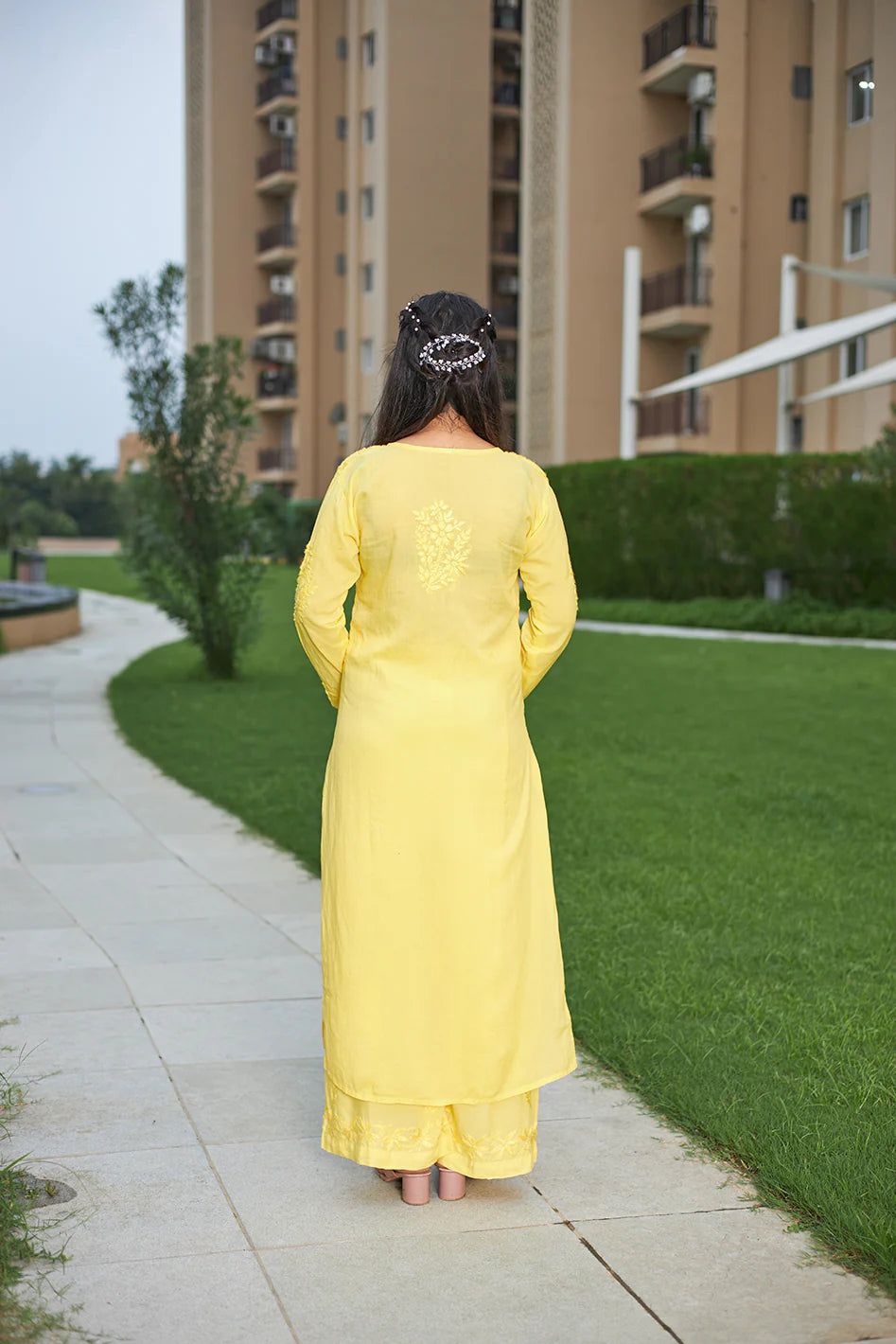 Sleek and Stylish: LabelChikankari’s Modal Cotton Yellow Co-ord Set