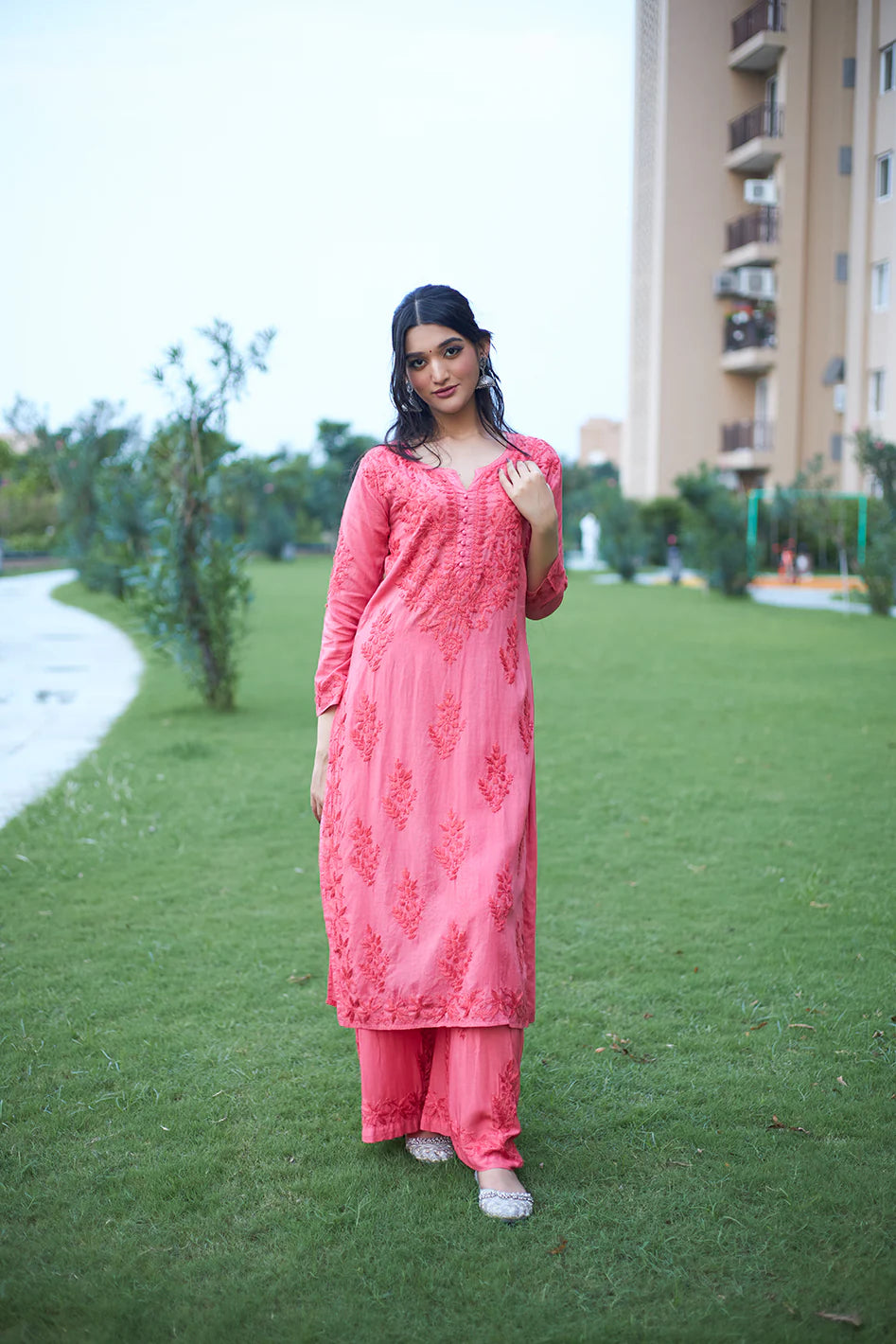 LabelChikankari’s Elegant Modal Cotton Co-ord Set