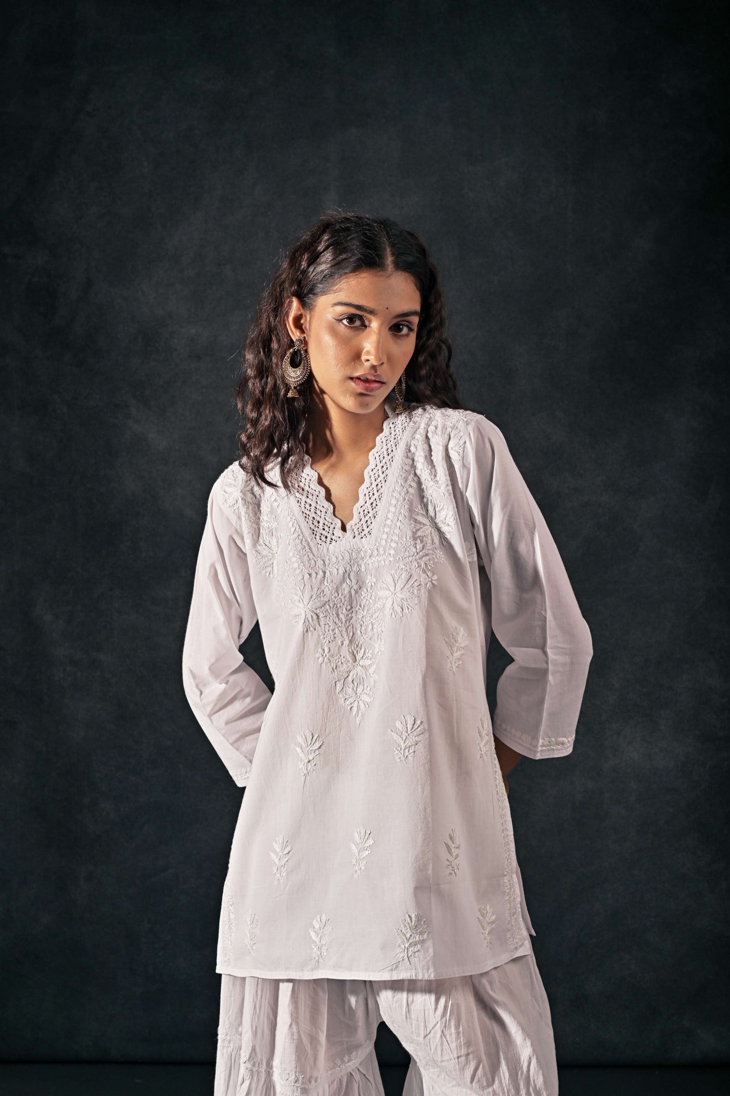 Pure Cotton A-Line Kurti & Gharara Set – Perfect for Warm Weather