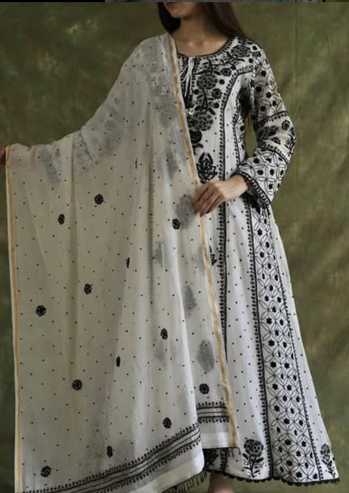 Chanderi Silk Dupatta Coord Set with Chikankari Embroidery | LabelChikankari