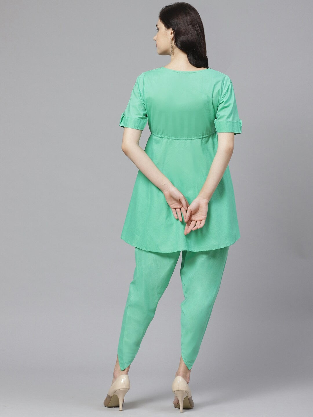 Timeless Lucknowi Chikankari Cotton Kurta with Stylish Dhoti Pants