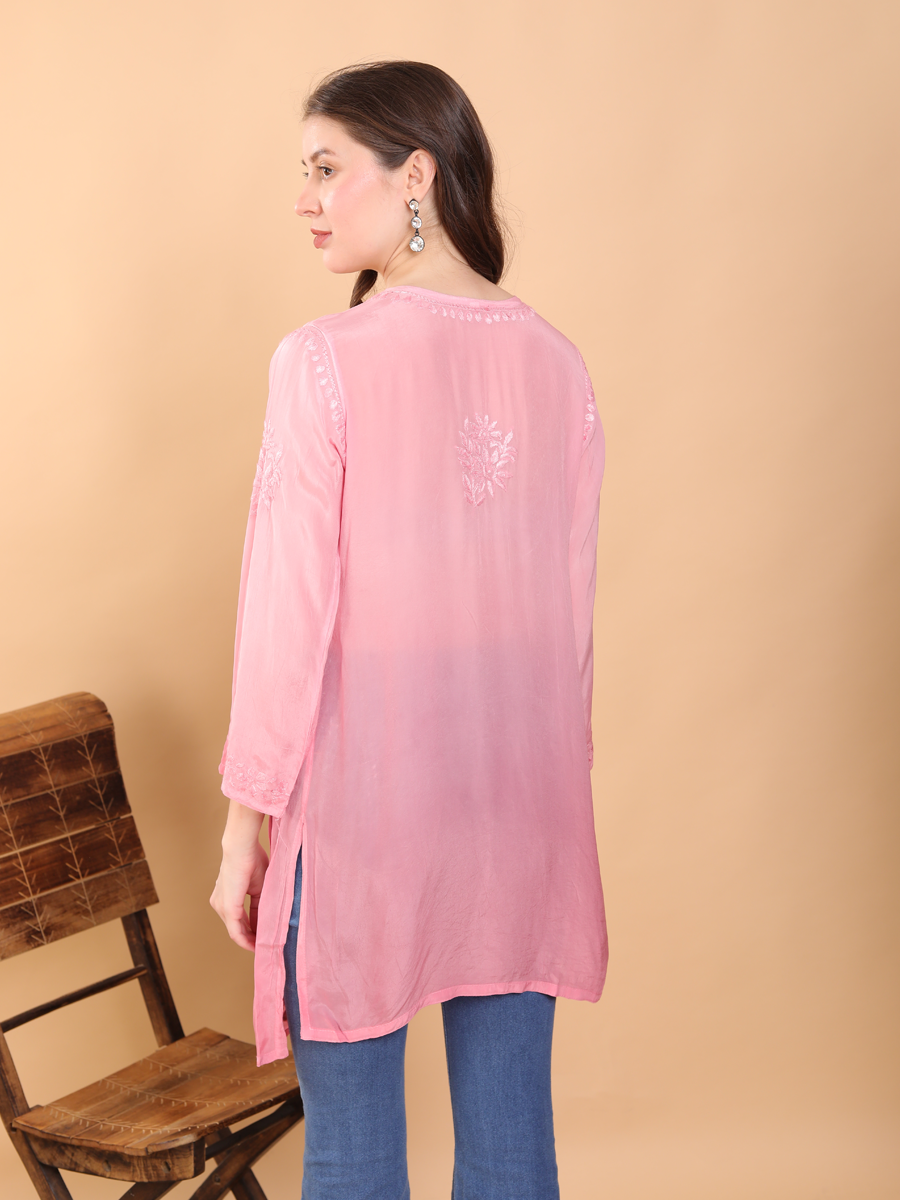 Effortless Elegance: The Anu Crepe Designer Chikankari Kurti